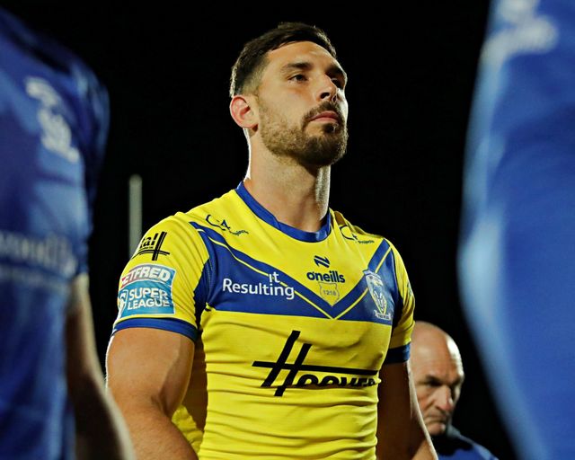 Ryan Matterson of Warrington Wolves before the Betfred Super League round 27 match Hull KR vs Warrington Wolves at Sewell Group Craven Park, Kingston upon Hull, United Kingdom, 18th September 2025(Photo by Sam Eaden/News Images)