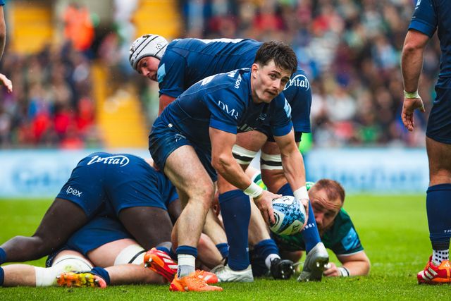 Raffi Quirke of Sale Sharks during the Gallagher Premiership Play-off Semi-final Leicester Tigers vs Sale Sharks at Mattioli Woods Welford Road Stadium, Leicester, United Kingdom, 7th June 2025

(Photo by Craig Evans/News Images)
