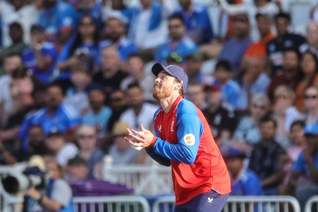 Phil Salt of England catches out Abhishek Sharma of India during the Third Vitality T20 International match England vs India at Trent Bridge, Nottingham, United Kingdom on 07 July 2026

(Photo by Mark Cosgrove/News Images)