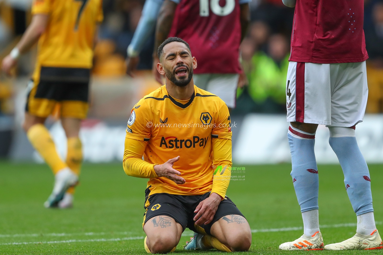 Matheus Cunha #12 of Wolverhampton Wanderers reacts to a missed chance on goal during the Premier League match Wolverhampton Wanderers vs Aston Villa at Molineux, Wolverhampton, United Kingdom, 6th May 2023

(Photo by Gareth Evans/News Images)