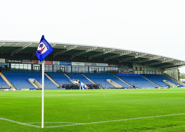 A general view of SMH Stadium ahead of the Pre-season friendly match Nottingham Forest vs Monaco at SMH Group Stadiumact Stadium, Chesterfield, United Kingdom, 19th July 2025

(Photo by Richard Bierton/News Images)