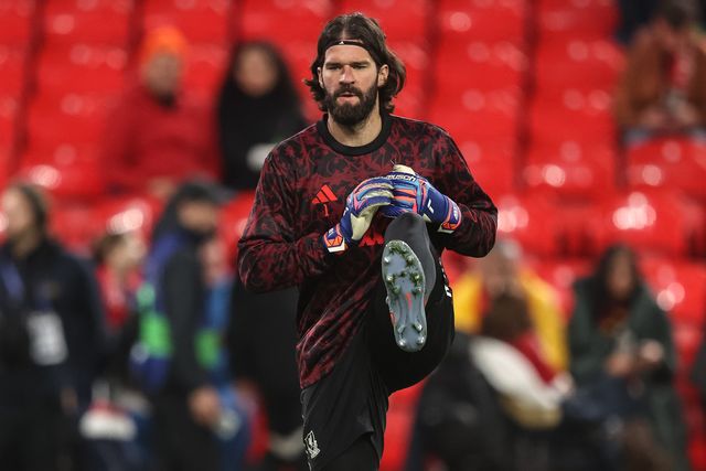 Liverpool goalkeeper Alisson Becker in the pregame warmup session during the UEFA Champions League last 16 second leg match Liverpool vs Galatasaray at Anfield, Liverpool, United Kingdom on 18 March 2026

(Photo by Alfie Cosgrove/News Images)
