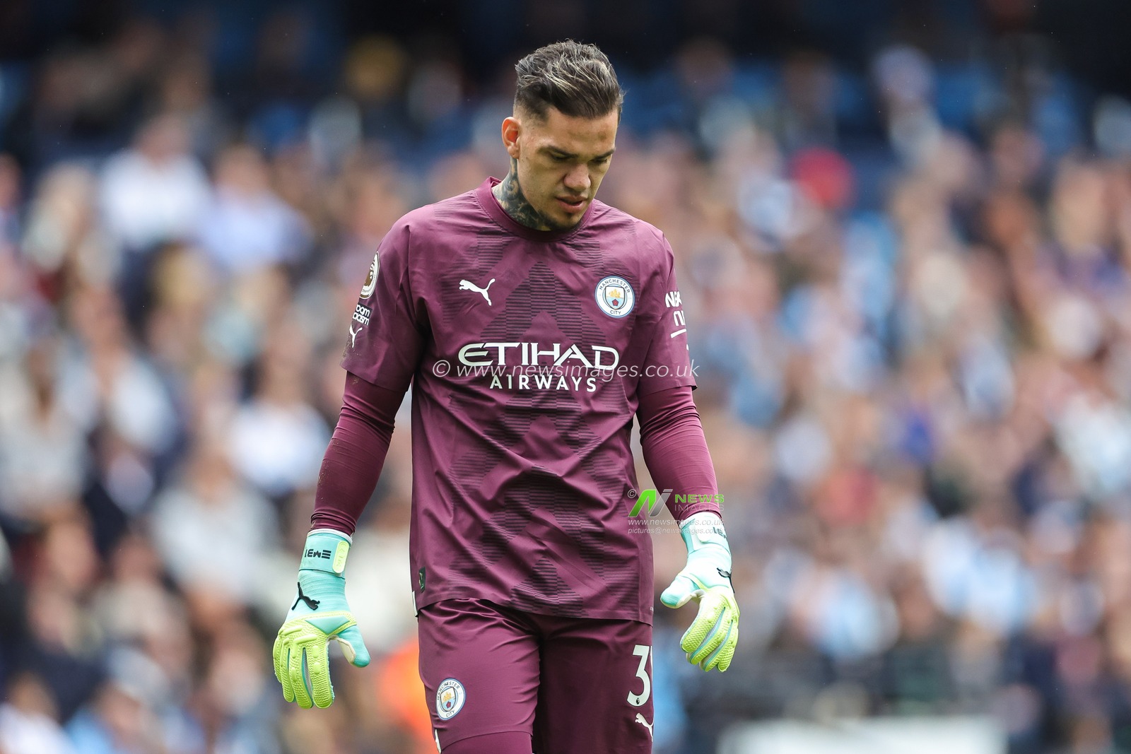 Ederson #31 of Manchester City during the Premier League match Manchester City vs Leeds United at Etihad Stadium, Manchester, United Kingdom, 6th May 2023

(Photo by Mark Cosgrove/News Images)