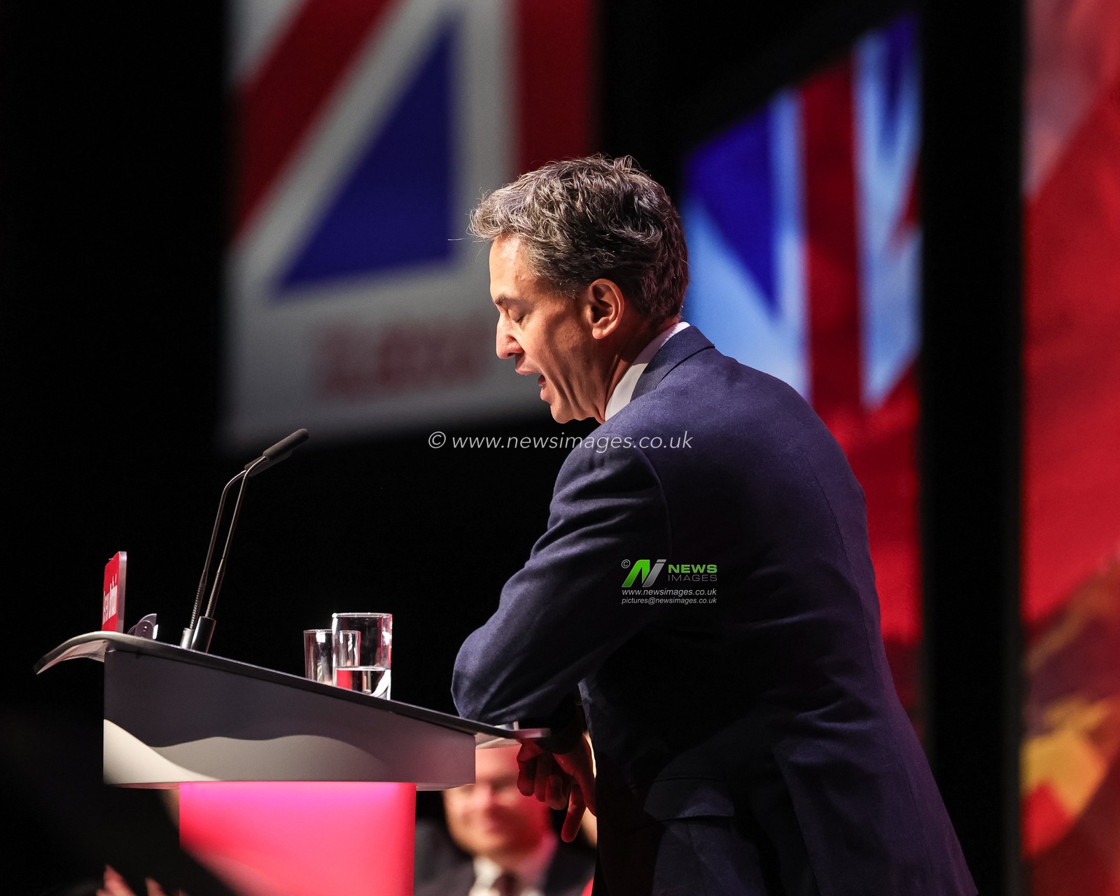 Ed Milliband MP, Secretary of State for Energy Security and Net Zero addresses conference during the Labour Party Annual Conference 2025 Day 4 at ACC, Liverpool, United Kingdom, 1st October 2025

(Photo by Mark Cosgrove/News Images)