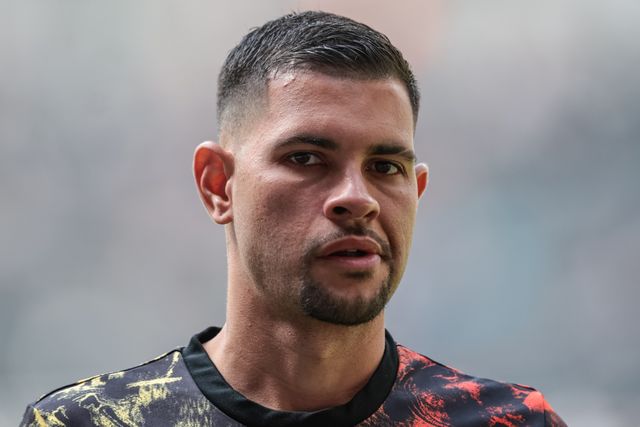 Bruno Guimaraes of Newcastle United in the pregame warmup session during the Premier League match Newcastle Untied vs Brighton & Hove Albion at St. James's Park, Newcastle, United Kingdom on 02 May 2026

(Photo by Mark Cosgrove/News Images)