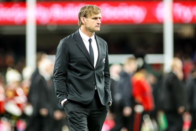 New Zealand Head Coach Scott Robertson during the Quilter Nations Series 2025 match Wales vs New Zealand at Principality Stadium, Cardiff, United Kingdom, 22nd November 2025

(Photo by Andrew Lewis/News Images)

*** GER AUT SUI OUT ***