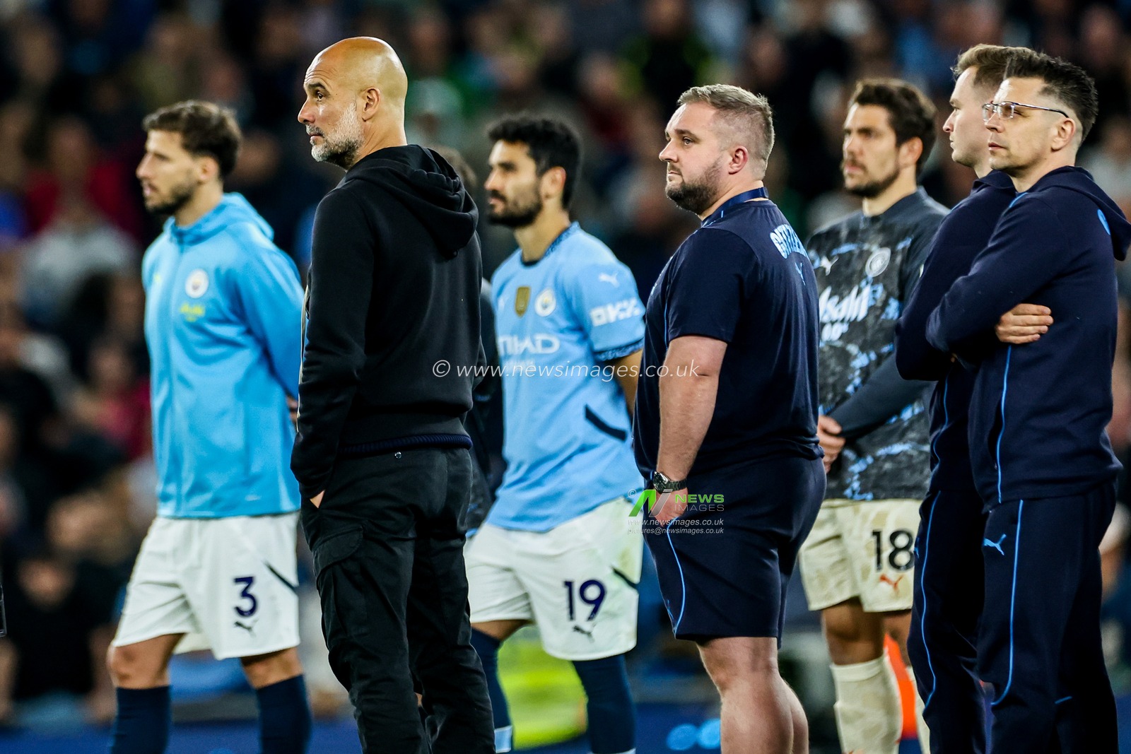 Kevin De Bruyne of Manchester City watches on as the club thank Kevin De Bruyne following the Premier League match Manchester City vs Bournemouth at Etihad Stadium, Manchester, United Kingdom, 20th May 2025

(Photo by Mark Cosgrove/News Images)