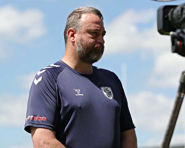 Paul Cooke, Head coach of Featherstone Rovers is interviewed before the Betfred Championship match York City Knights vs Featherstone Rovers at LNER Community Stadium, York, United Kingdom, 29th June 2025

(Photo by Sam Eaden/News Images)