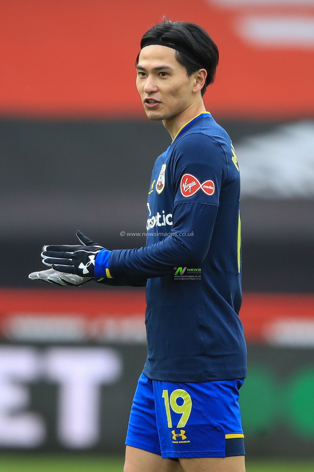 Takumi Minamino #19 of Southampton during the game
