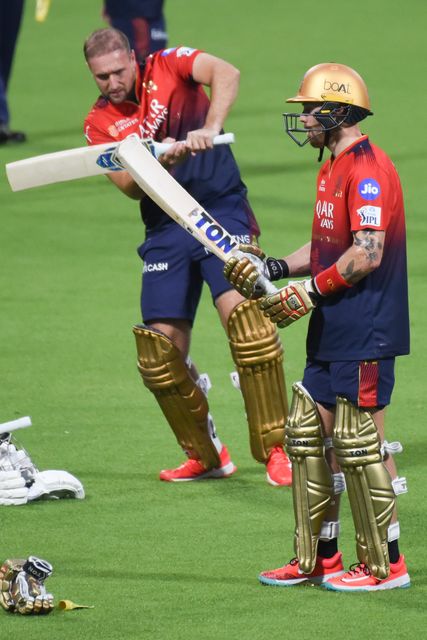 Royal Challengers Bengaluru's (RCB) Phil Salt and Liam Livingstone at the a practice session ahead of an Indian Premier League (IPL) 2025 T20 cricket match between Kolkata Knight Riders and Royal Challengers Bengaluru, at the Eden Gardens Cricket Stadium in Kolkata,India, Friday, March 21, 2025.Pictures by Debajyoti Chakraborty.(Photo: Debajyoti Chakraborty/News Images)