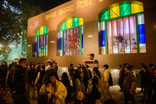 People visit a venue of the 30th Kolkata International Film Festival in Kolkata, India, on December 8, 2024.Pictures by Debajyoti Chakraborty.(Photo: Debajyoti Chakraborty/News Images)