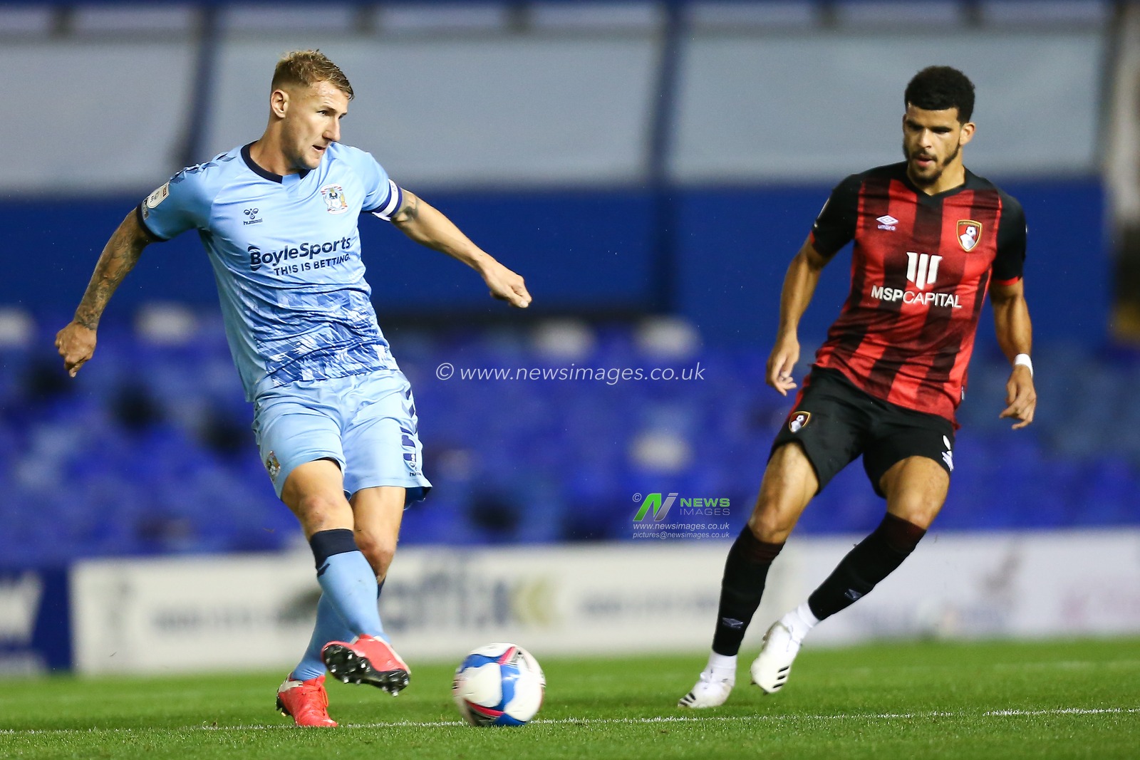 Kyle McFadzean of Coventry City passes the ball