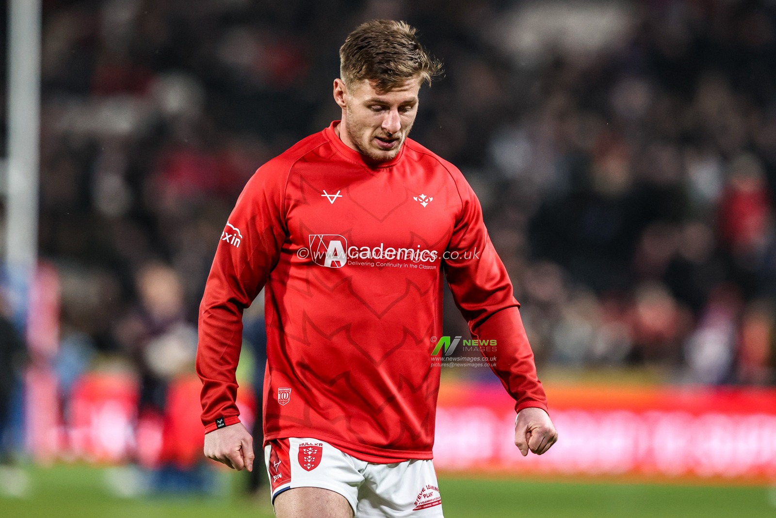 Tom Davies of Hull KR in the pre-game warm up during the World Club Challenge 2026 match Hull KR vs Brisbane Broncos at MKM Stadium, Hull, United Kingdom on 19 February 2026

(Photo by Alfie Cosgrove/News Images)