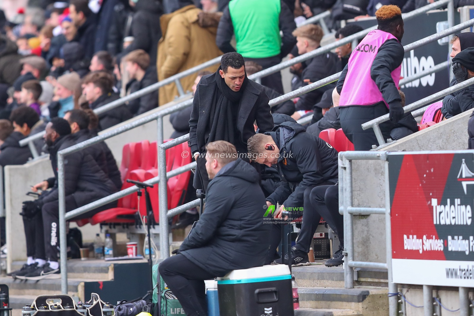 Liam Rosenior manager of Hull City talks with Andy Dawson First Team Coach of Hull City during the Sky Bet Championship match Bristol City vs Hull City at Ashton Gate, Bristol, United Kingdom, 25th February 2023

(Photo by Gareth Evans/News Images)