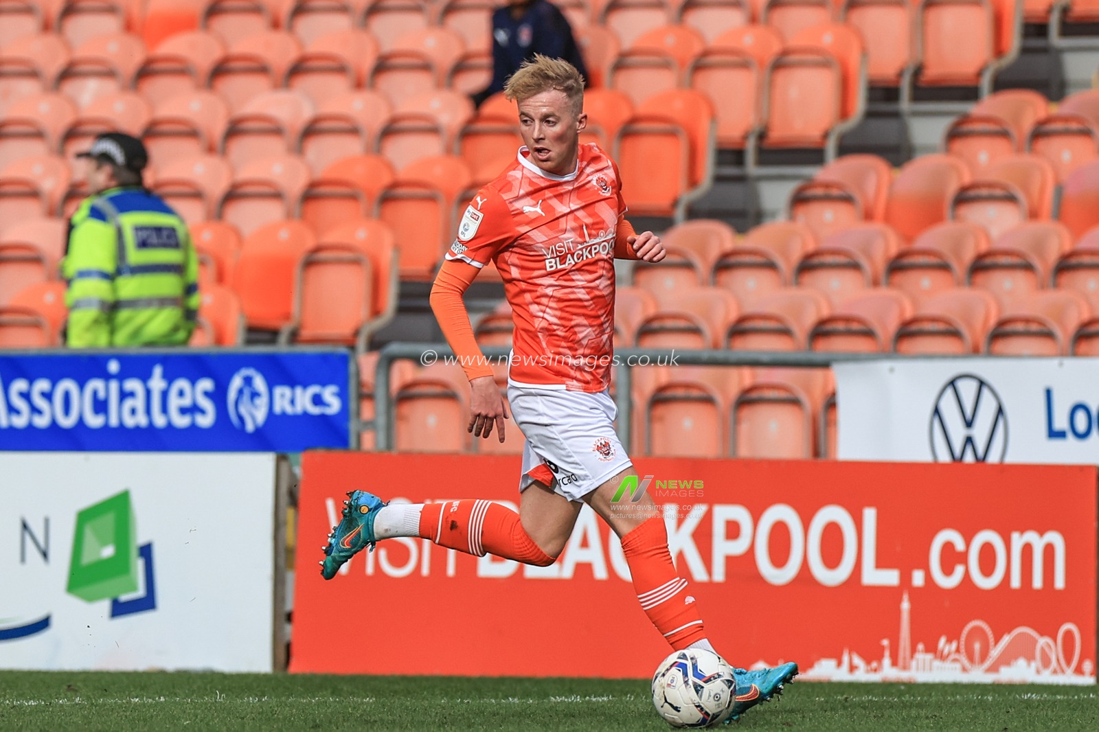 Charlie Kirk #27 of Blackpool in action during the game