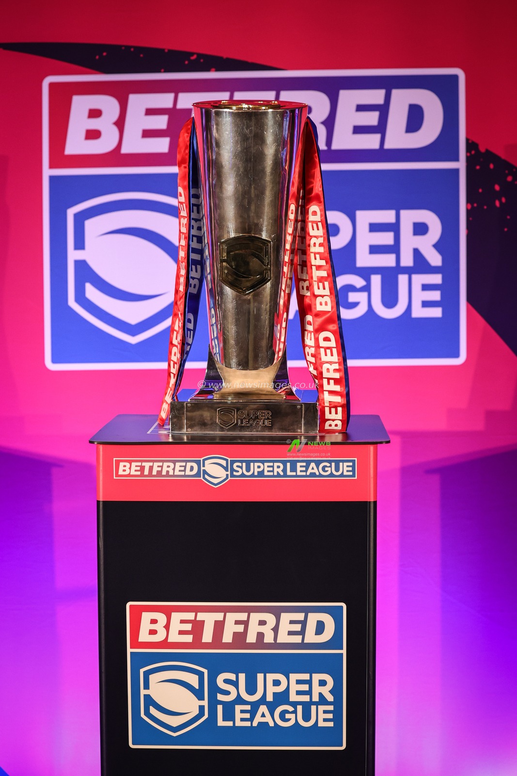 Mens Super League trophy during the Super League media launch at Science and Industry Museum, Manchester, United Kingdom, 9th February 2023

(Photo by Mark Cosgrove/News Images)