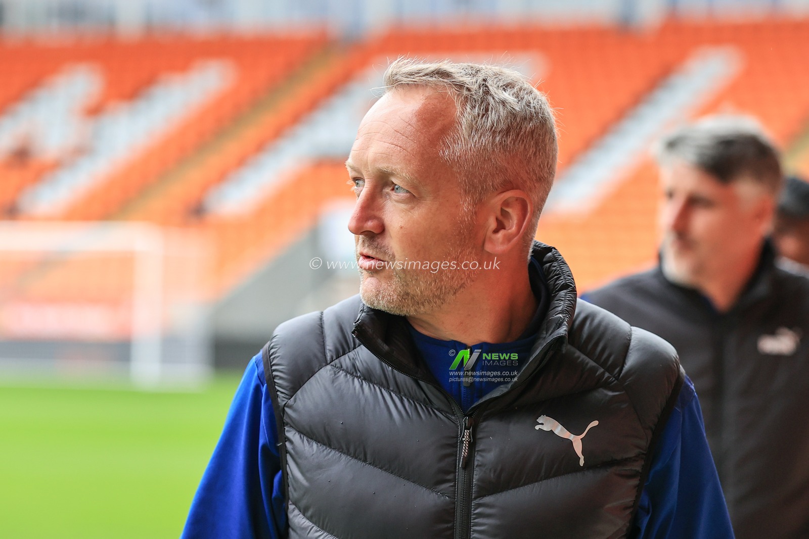 Neil Critchley Head Coach of Blackpool arrives at Bloomfield Road