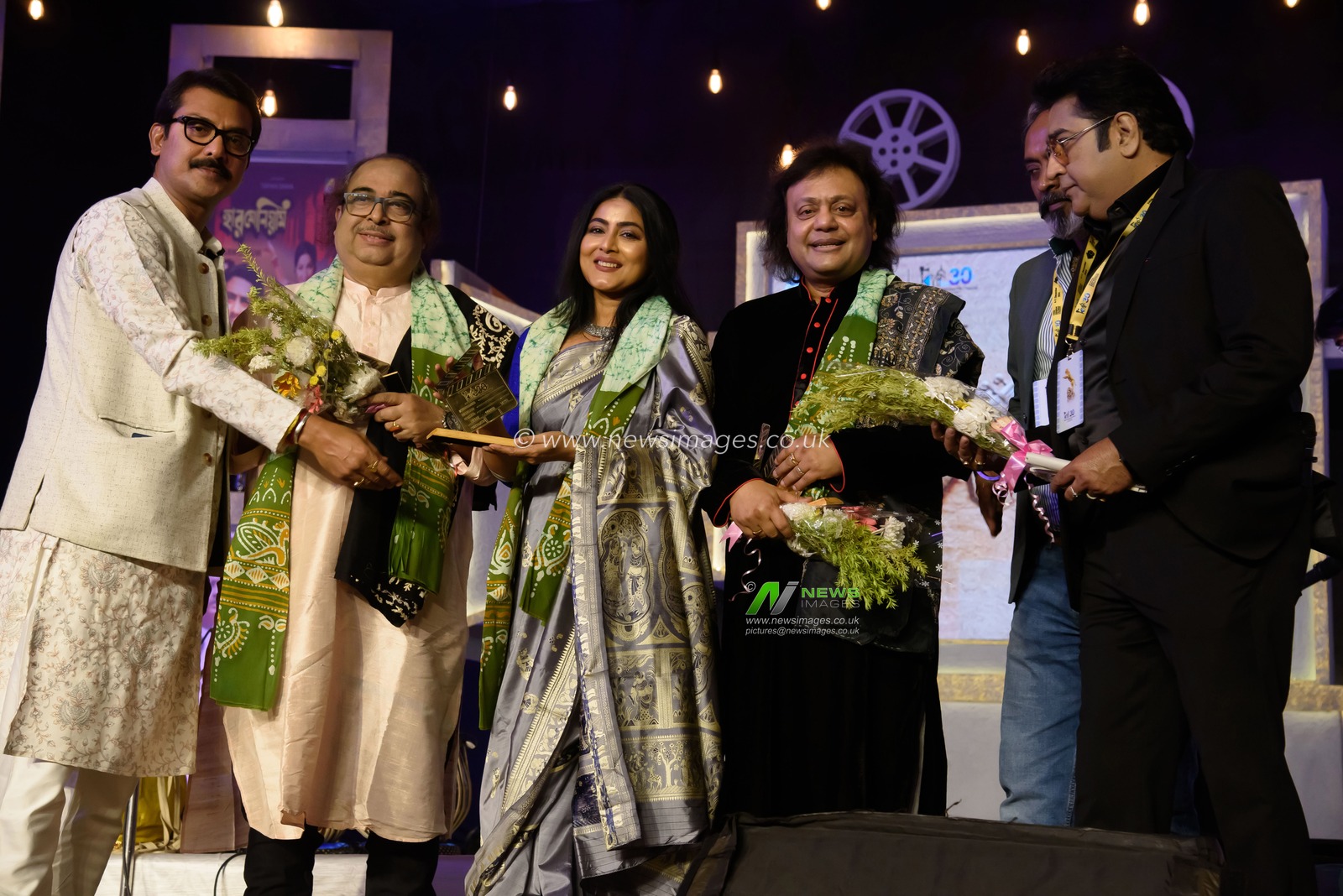 Indian Musician Tejendra Majumdar,Tanmoy Bose and Actress Gargi Mukherjee at the 30th Kolkata International Film Festival in Kolkata,India on December 9,2024.Pictures by Debajyoti Chakraborty.(Photo: Debajyoti Chakraborty/News Images)