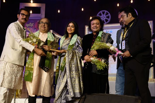 Indian Musician Tejendra Majumdar,Tanmoy Bose and Actress Gargi Mukherjee at the 30th Kolkata International Film Festival in Kolkata,India on December 9,2024.Pictures by Debajyoti Chakraborty.(Photo: Debajyoti Chakraborty/News Images)