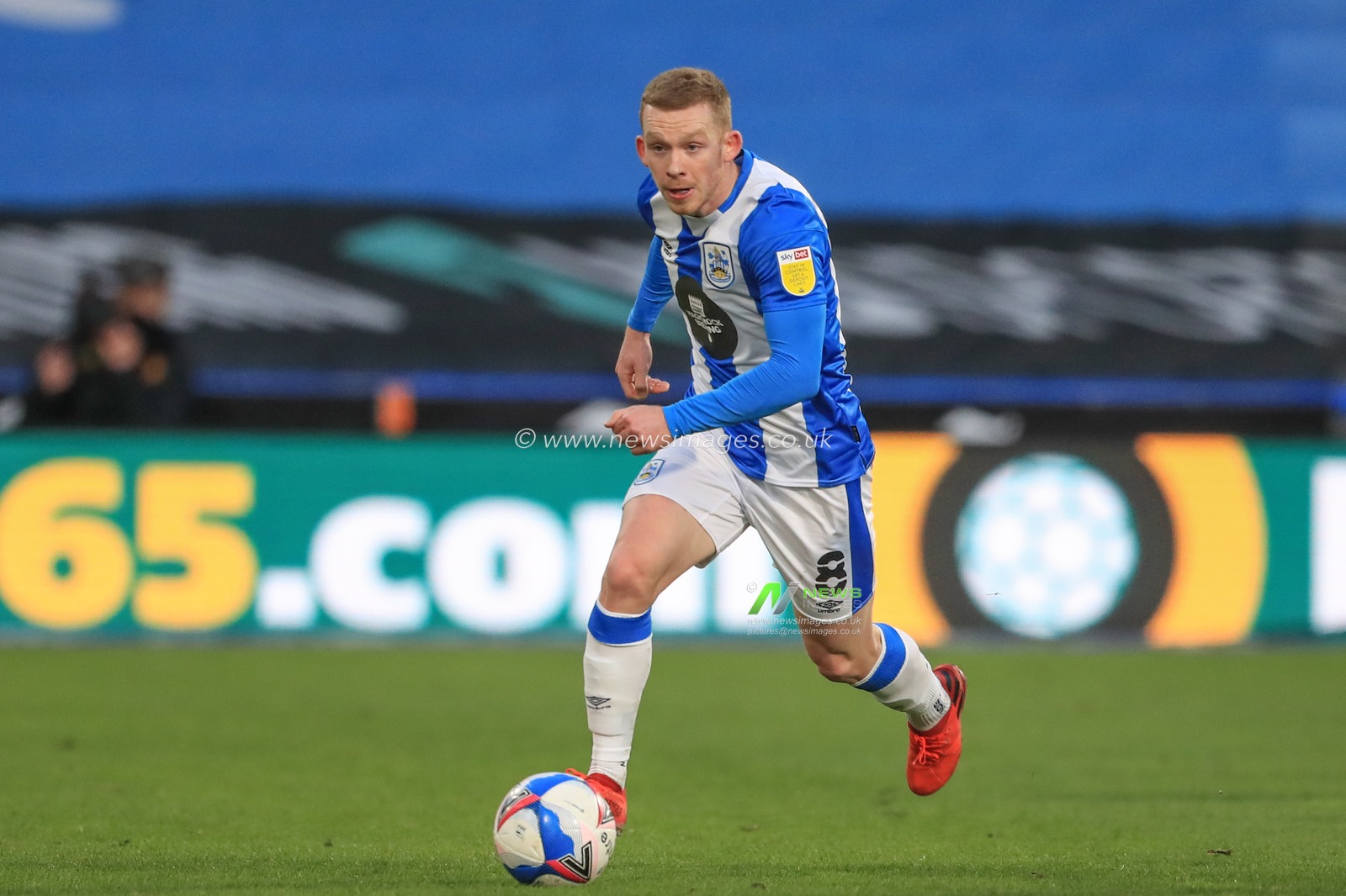 Lewis OBrien #8 of Huddersfield Town in action during the game