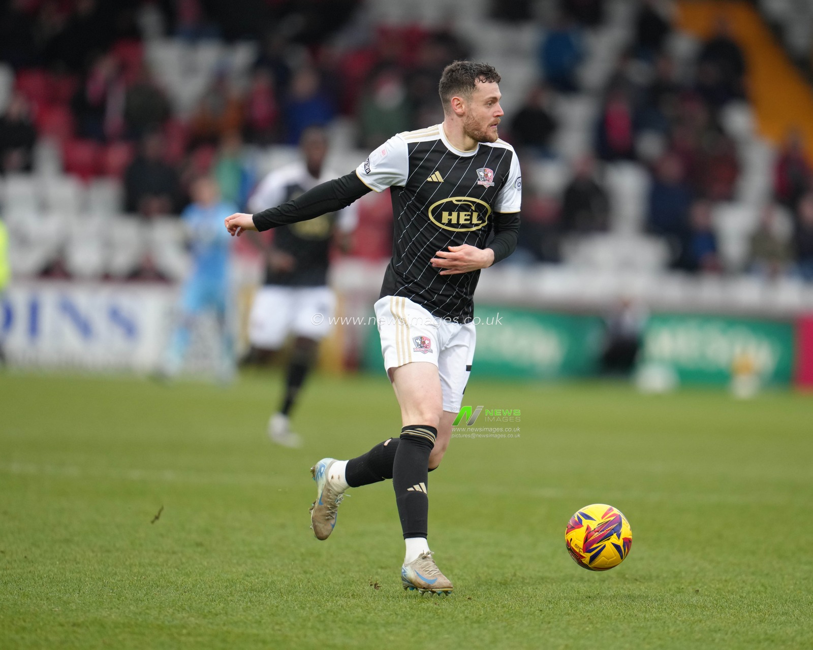 Jack McMillan of Exeter City in action during the Sky Bet League 1 match Stevenage vs Exeter City at Lamex Stadium, Stevenage, United Kingdom, 1st February 2025

(Photo by Harvey Murphy/News Images)