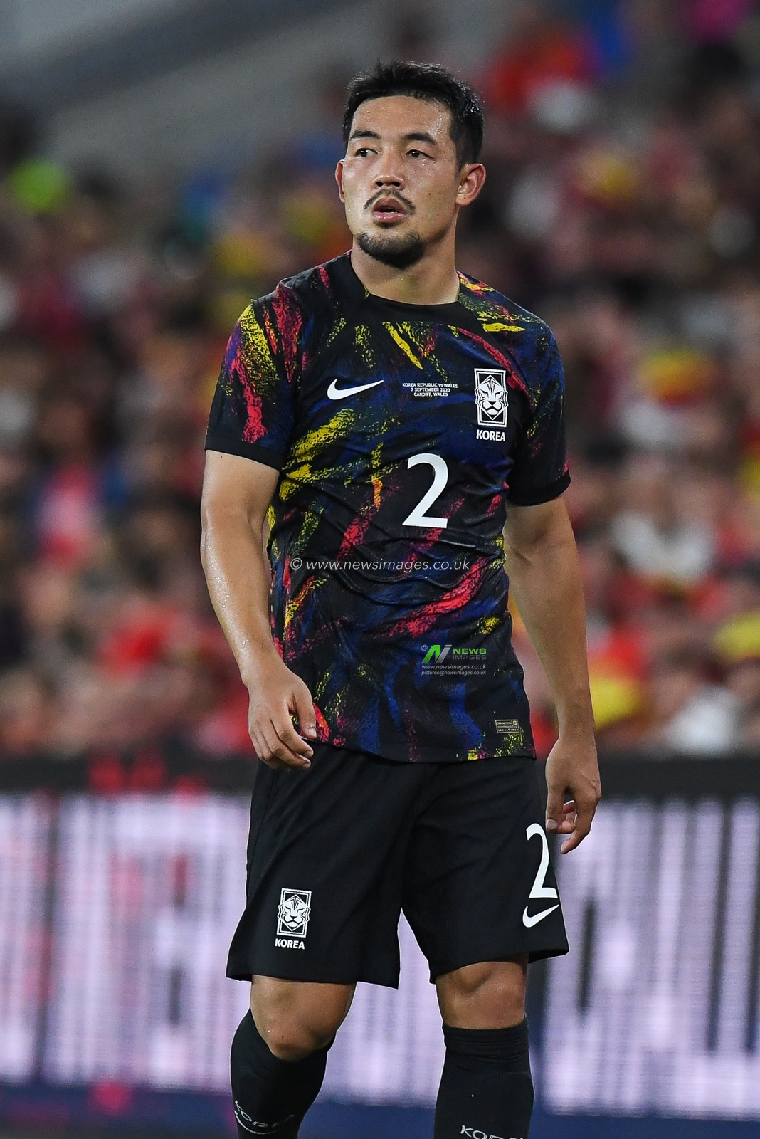 Kije Lee of Korea Republic during the International Friendly match Wales vs Korea Republic at Cardiff City Stadium, Cardiff, United Kingdom, 7th September 2023

(Photo by Mike Jones/News Images)