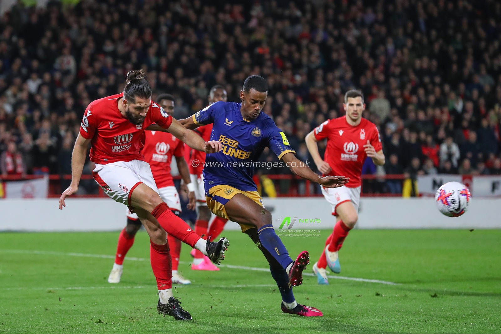 Felipe #38 of Nottingham Forest clears the ball during the Premier League match Nottingham Forest vs Newcastle United at City Ground, Nottingham, United Kingdom, 17th March 2023

(Photo by Gareth Evans/News Images)