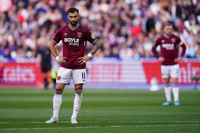 Valentin Castellanos of West Ham United during the Emirates FA Cup Quarter-Final match West Ham United vs Leeds United at London Stadium, London, United Kingdom on 04 April 2026

(Photo by Harvey Murphy/News Images)