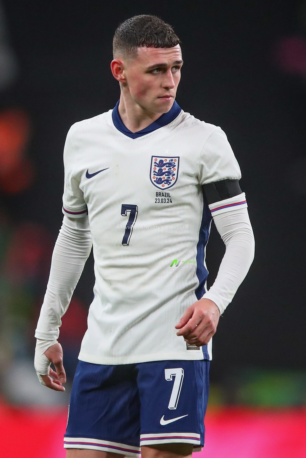 Phil Foden of England during the International Friendly match England vs Brazil at Wembley Stadium, London, United Kingdom, 23rd March 2024

(Photo by Gareth Evans/News Images)
