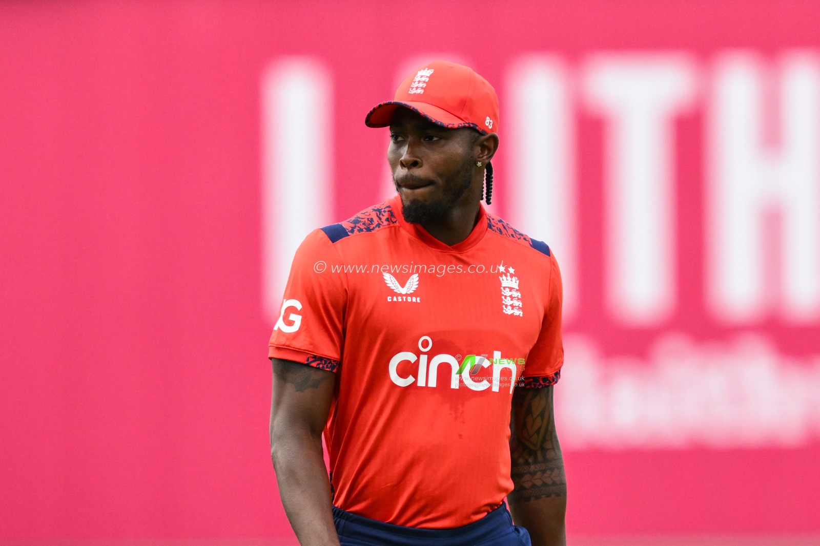 Jofra Archer of England during the Vitality T20 International Series match England vs Pakistan at Edgbaston, Birmingham, United Kingdom, 25th May 2024

(Photo by Craig Thomas/News Images)