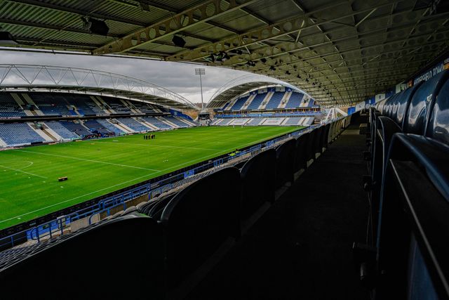 A general view of the pitch and stands during the Betfred Super League round 7 match Huddersfield Giants vs York Knights at Accu Stadium, Huddersfield, United Kingdom on 04 April 2026

(Photo by Maynard Manyowa/News Images)