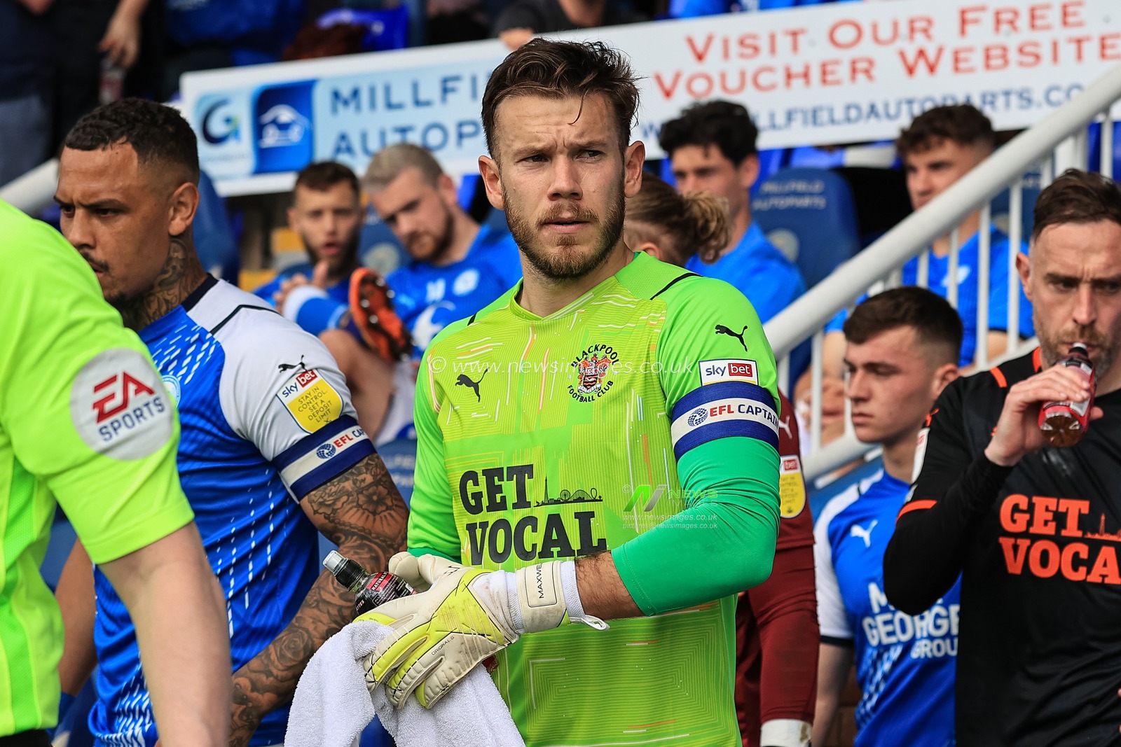 Chris Maxwell #1 of Blackpool