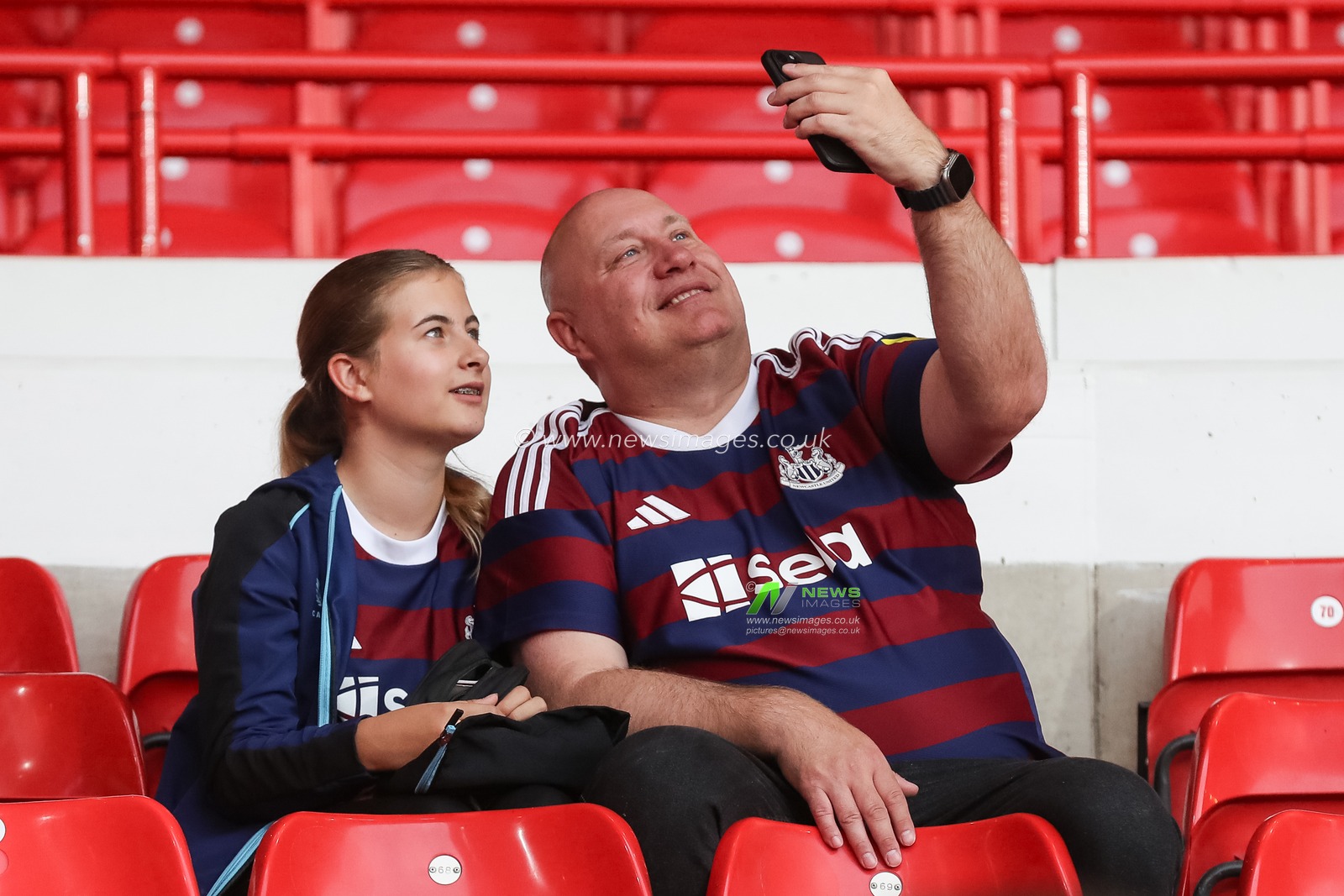 Newcastle fans arrive during the Carabao Cup match Nottingham Forest vs Newcastle United at City Ground, Nottingham, United Kingdom, 28th August 2024

(Photo by Alfie Cosgrove/News Images)