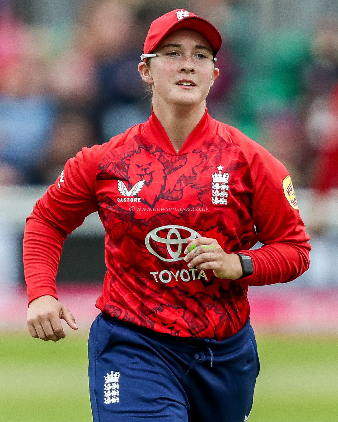 Alice Capsey of England Women in action during the 3rd Vitality IT20 Series match England Women vs West Indies Women at The Cloud County Ground, Chelmsford, United Kingdom, 26th May 2025

(Photo by Izzy Poles/News Images)