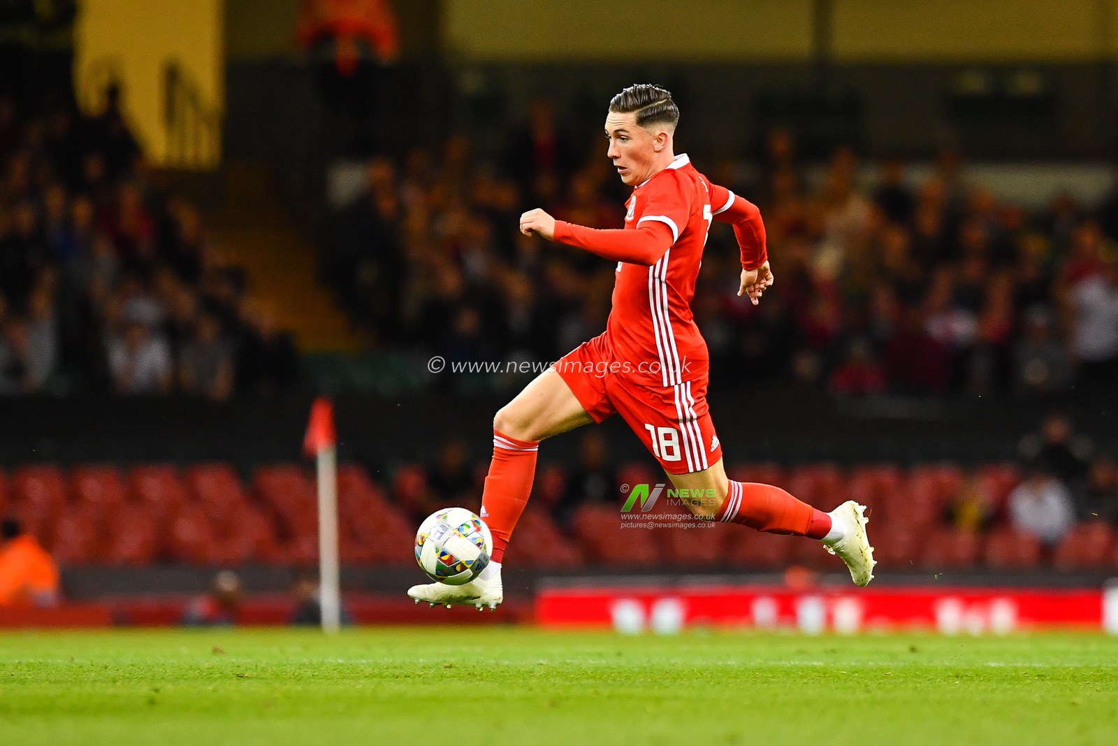 11th October 2018 , Principality Stadium, Cardiff, Wales ; International friendly, Wales v Spain ; Harry Wilson of Wales in action

Credit: Craig Thomas/News Images