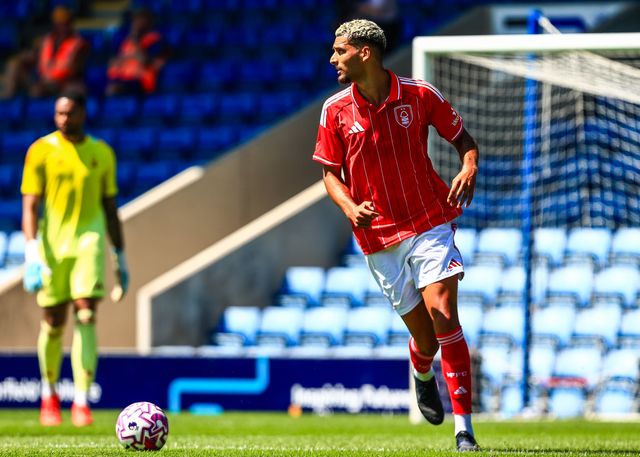 Neco Williams of Nottingham Forest on the ball during the Pre-season friendly match Chesterfield vs Nottingham Forest at SMH Group Stadiumact Stadium, Chesterfield, United Kingdom, 12th July 2025

(Photo by Richard Bierton/News Images)