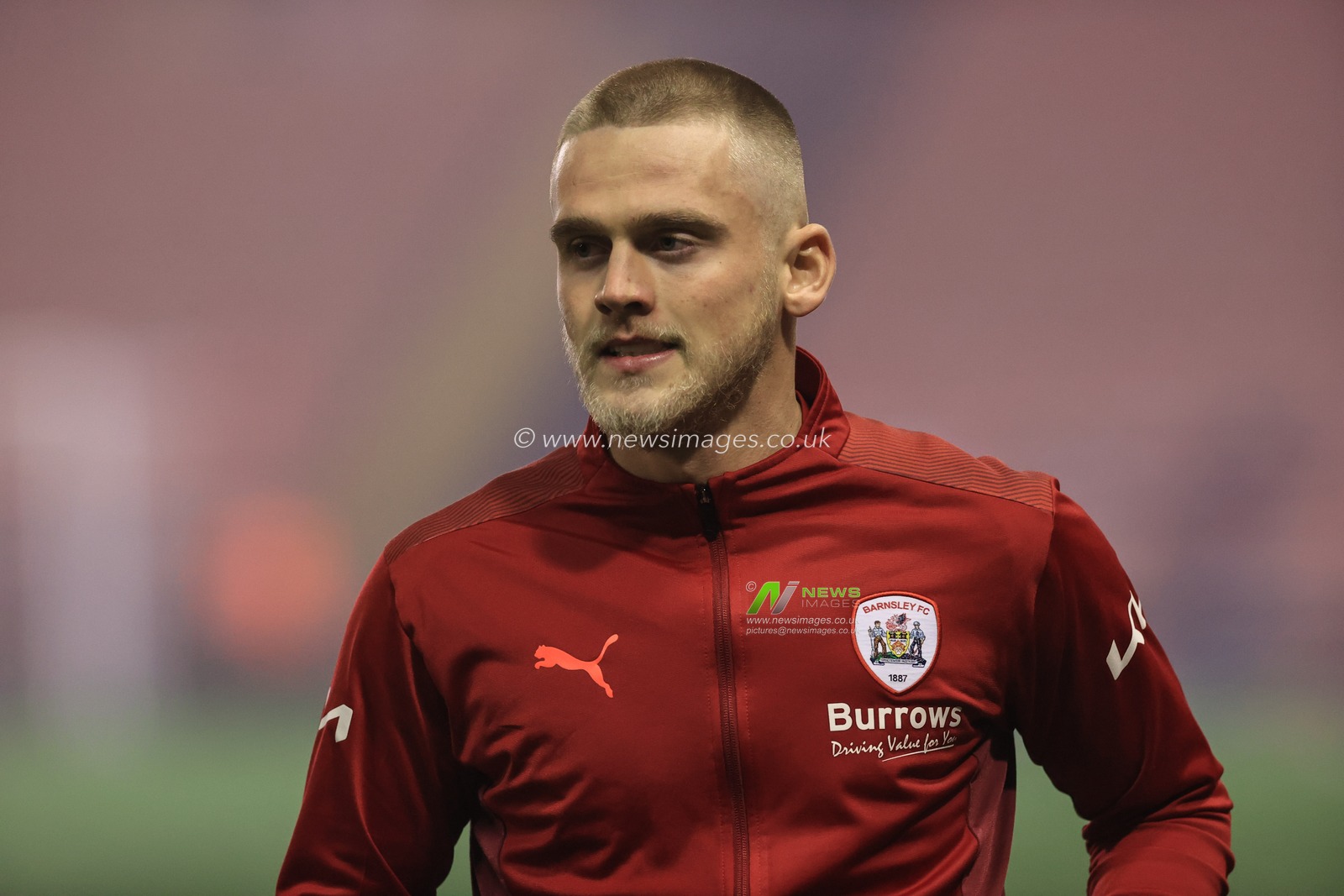 Josh Benson #10 of Barnsley during the pre-game warmup