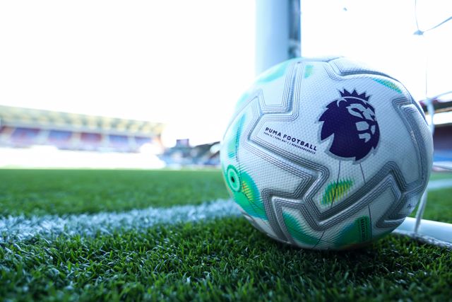 Premier League match ball ahead of the Premier League match Burnley vs Manchester City at Turf Moor, Burnley, United Kingdom on 22 April 2026

(Photo by Jorge Horsted/News Images)