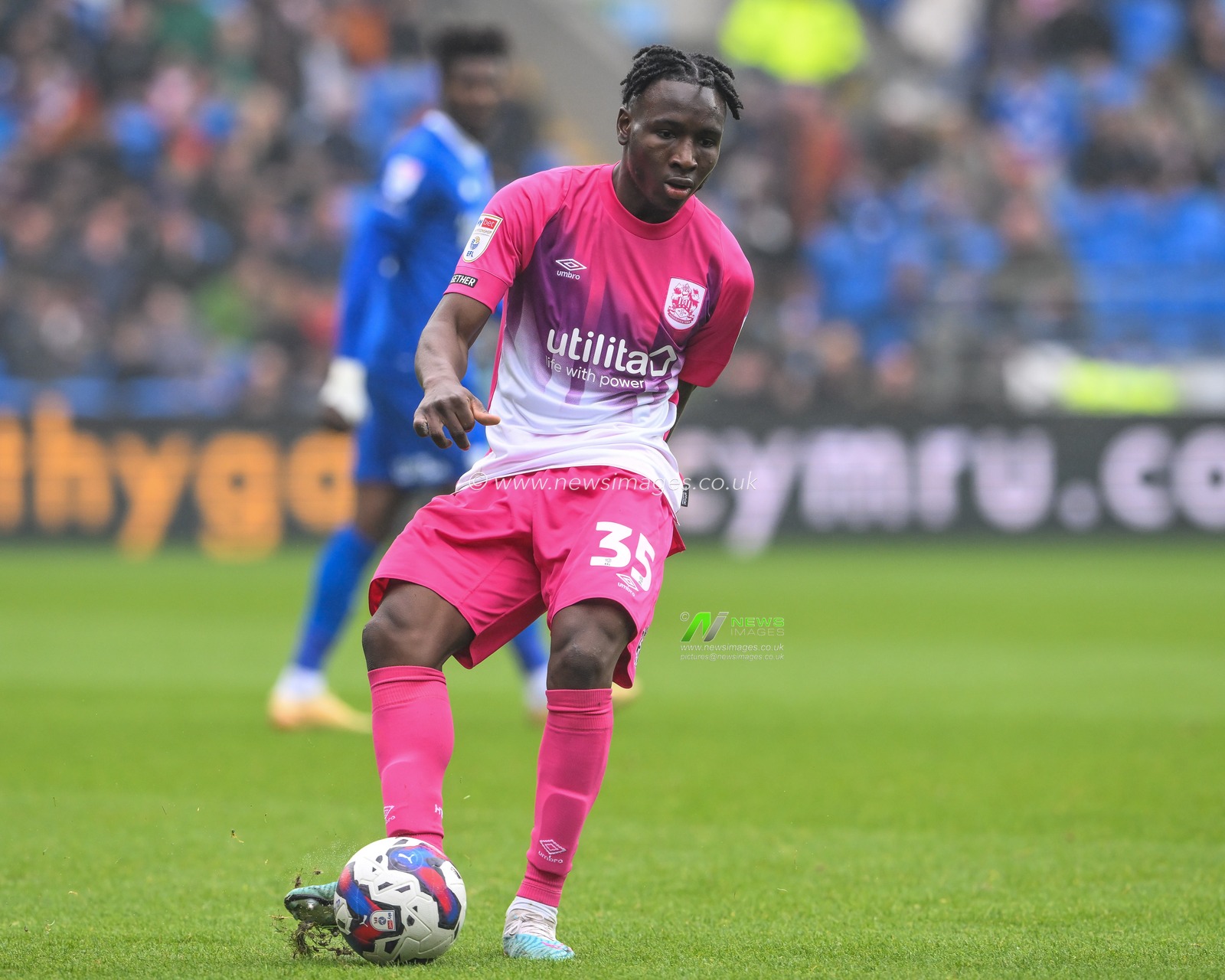 Brahima Diarra #35 of Huddersfield Town in action during the game during the Sky Bet Championship match Cardiff City vs Huddersfield Town at Cardiff City Stadium, Cardiff, United Kingdom, 30th April 2023

(Photo by Craig Thomas/News Images)