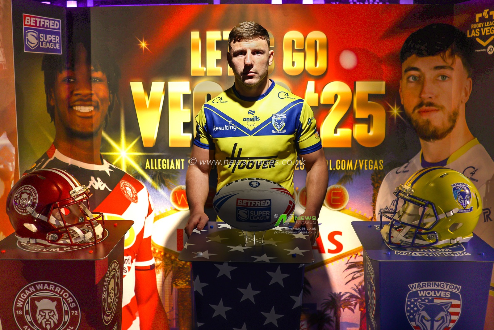 George Williams of Warrington Wolves during the 2025 Betfred Super League season launch at Co-op Live, Manchester, United Kingdom, 5th February 2025

(Photo by Mark Cosgrove/News Images)