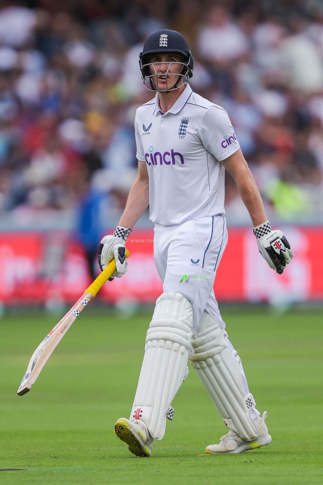 Harry Brook of England looks dejected following his dismissal during England v Sri Lanka 2nd Rothesay Test Match Day 3 at Lords, London, United Kingdom, 31st August 2024

(Photo by Izzy Poles/News Images)