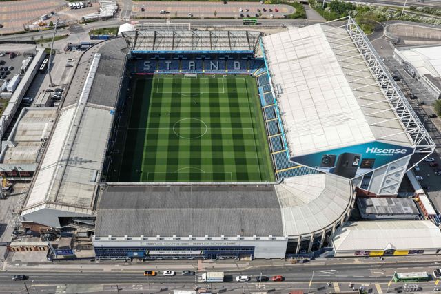An aerial view of Elland Road during the Premier League match Leeds United vs Burnley at Elland Road, Leeds, United Kingdom on 01 May 2026

(Photo by Mark Cosgrove/News Images)