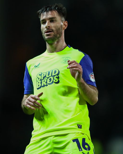 Andrew Hughes of Preston North End during the Sky Bet Championship match Blackburn Rovers vs Preston North End at Ewood Park, Blackburn, United Kingdom on 20 February 2026

(Photo by Jorge Horsted/News Images)
