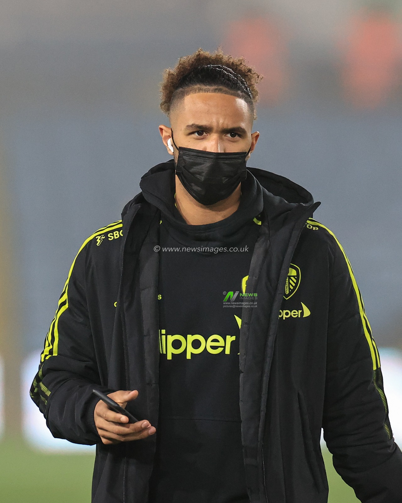 Tyler Roberts #11 of Leeds United arrives at Elland Road