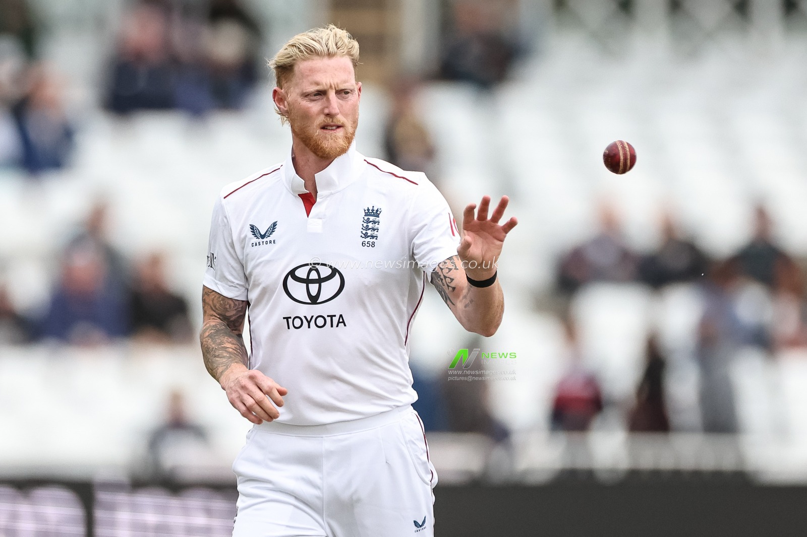 England captain Ben Stokes catches the ball during the Rothesay Test Match Day 3 England vs Zimbabwe at Trent Bridge, Nottingham, United Kingdom, 24th May 2025

(Photo by Mark Cosgrove/News Images)