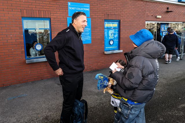 Sam Burgess manager of Warrington arrives during the Betfred Super League Round 3 match Warrington Wolves vs Wakefield Trinity at The Halliwell Jones Stadium, Warrington, United Kingdom on 28 February 2026

(Photo by Alfie Cosgrove/News Images)