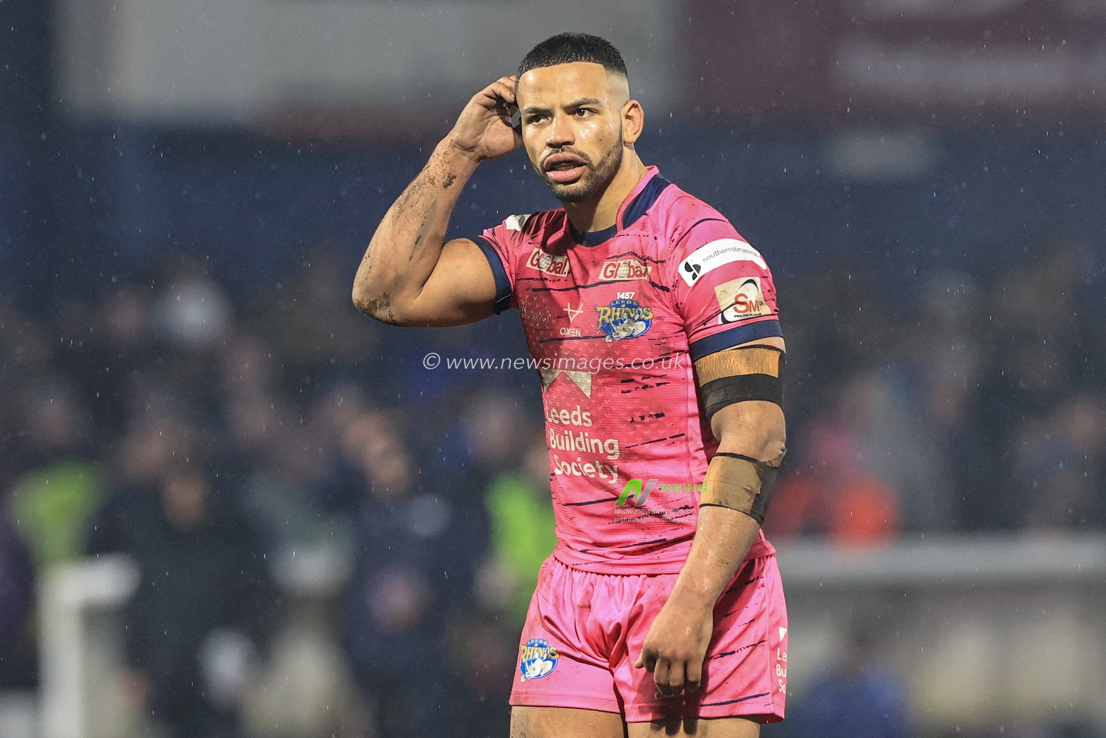 Kruise Leeming of Leeds Rhinos during the game