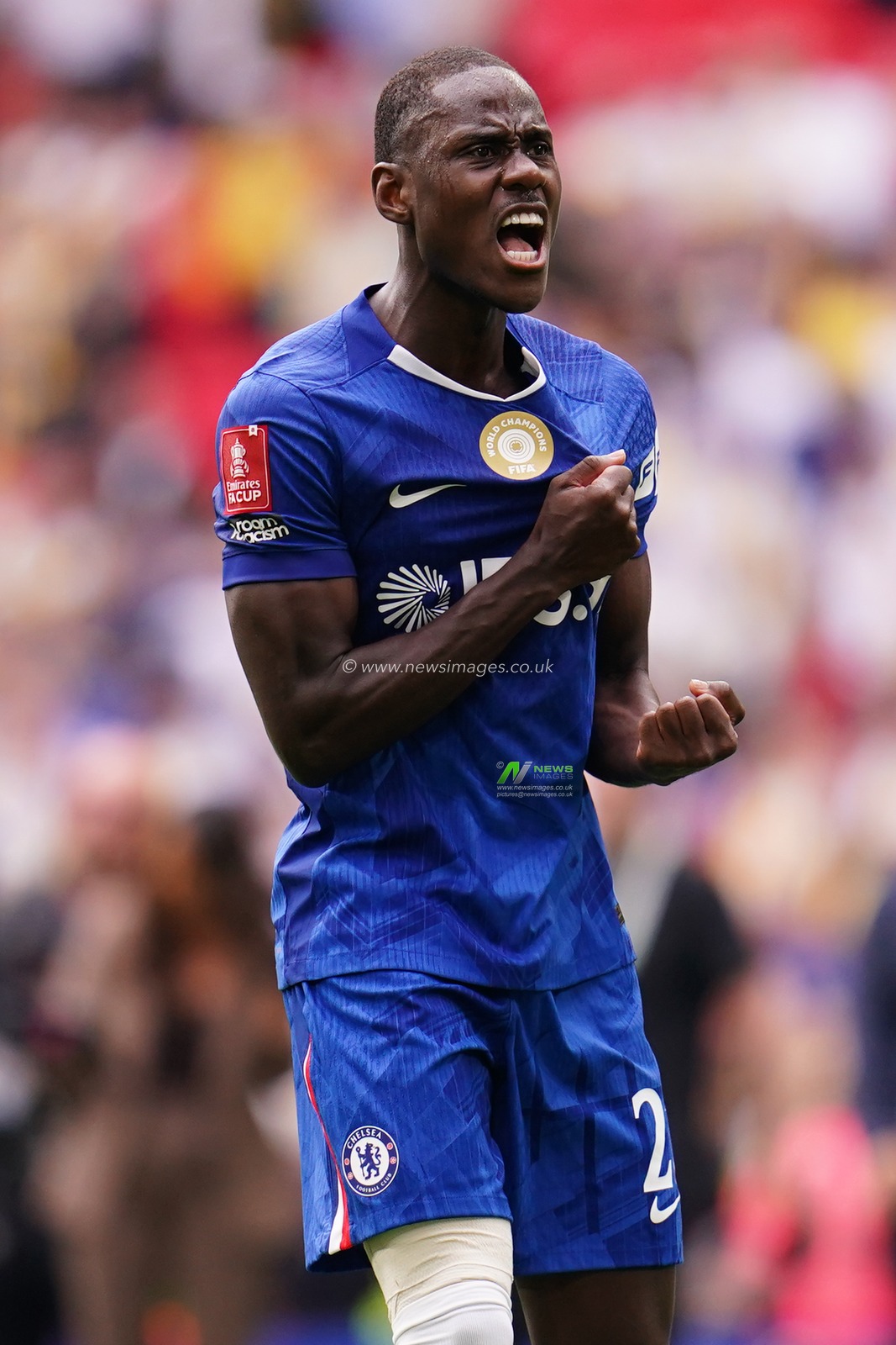 Trevoh Chalobah of Chelsea celebrates win to reach fa cup final during the Emirates FA Cup Semi-Final match Chelsea vs Leeds United at Wembley Stadium, London, United Kingdom on 26 April 2026

(Photo by Harvey Murphy/News Images)