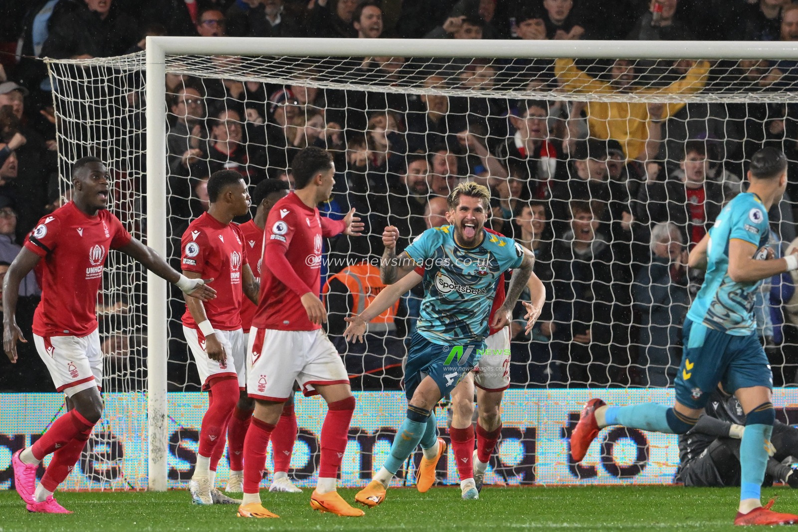 Lyanco #4 of Southampton celebrates his goal to make it 3-2 during the Premier League match Nottingham Forest vs Southampton at City Ground, Nottingham, United Kingdom, 8th May 2023

(Photo by Craig Thomas/News Images)