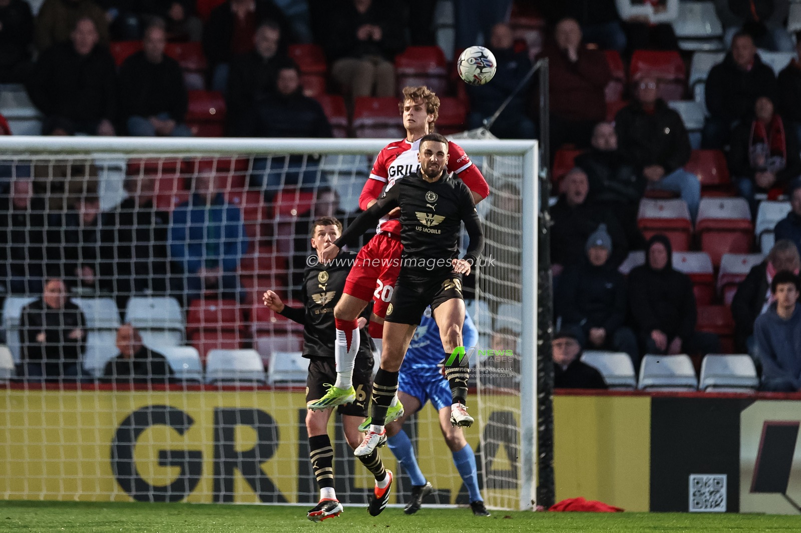 Adam Phillips of Barnsley heads the ball clear of his defensive area during the Sky Bet League 1 match Stevenage vs Barnsley at Lamex Stadium, Stevenage, United Kingdom, 9th April 2024

(Photo by Mark Cosgrove/News Images)
